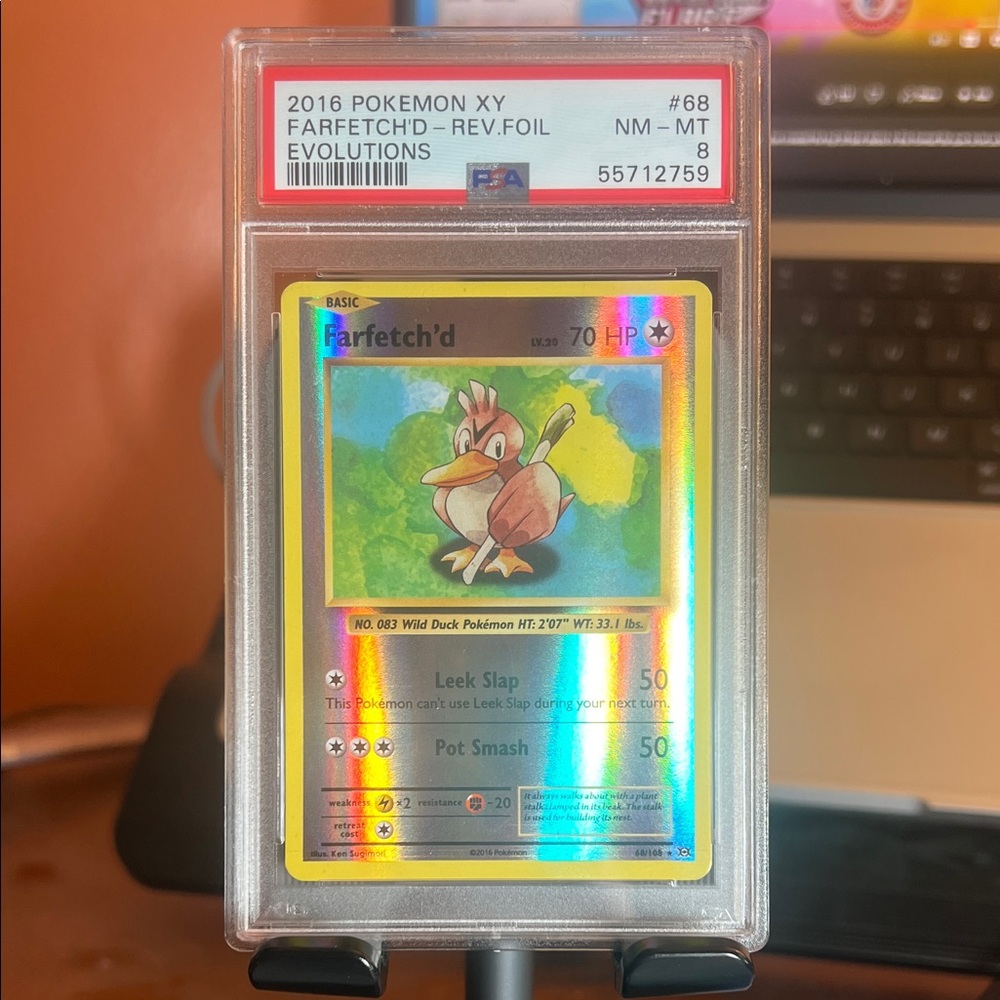 Pokemon Farfetch'd Trading Card - Gold and Yellow